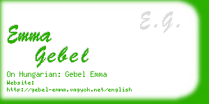 emma gebel business card